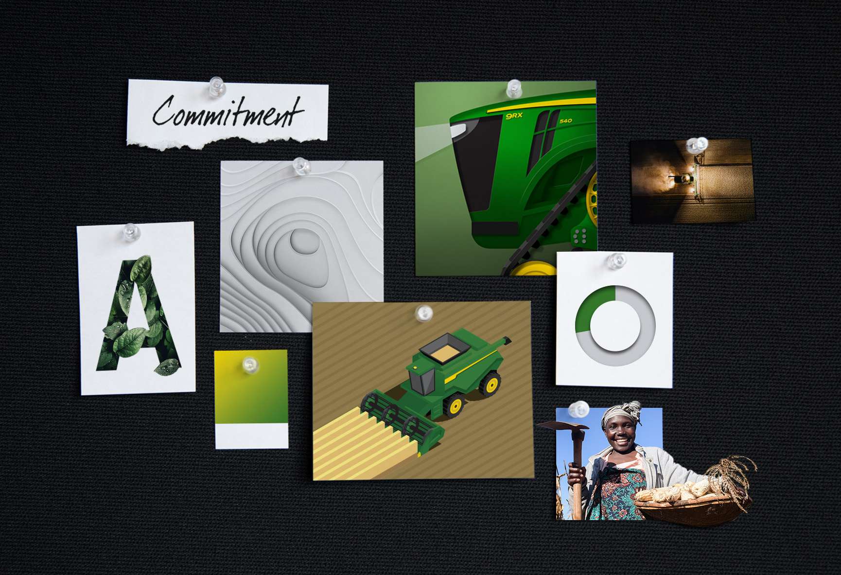 John Deere Sustainability Report design elements