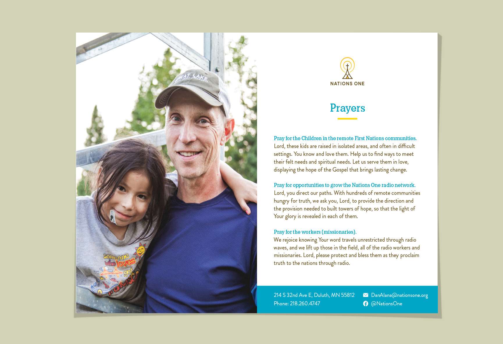 Nations One prayer card