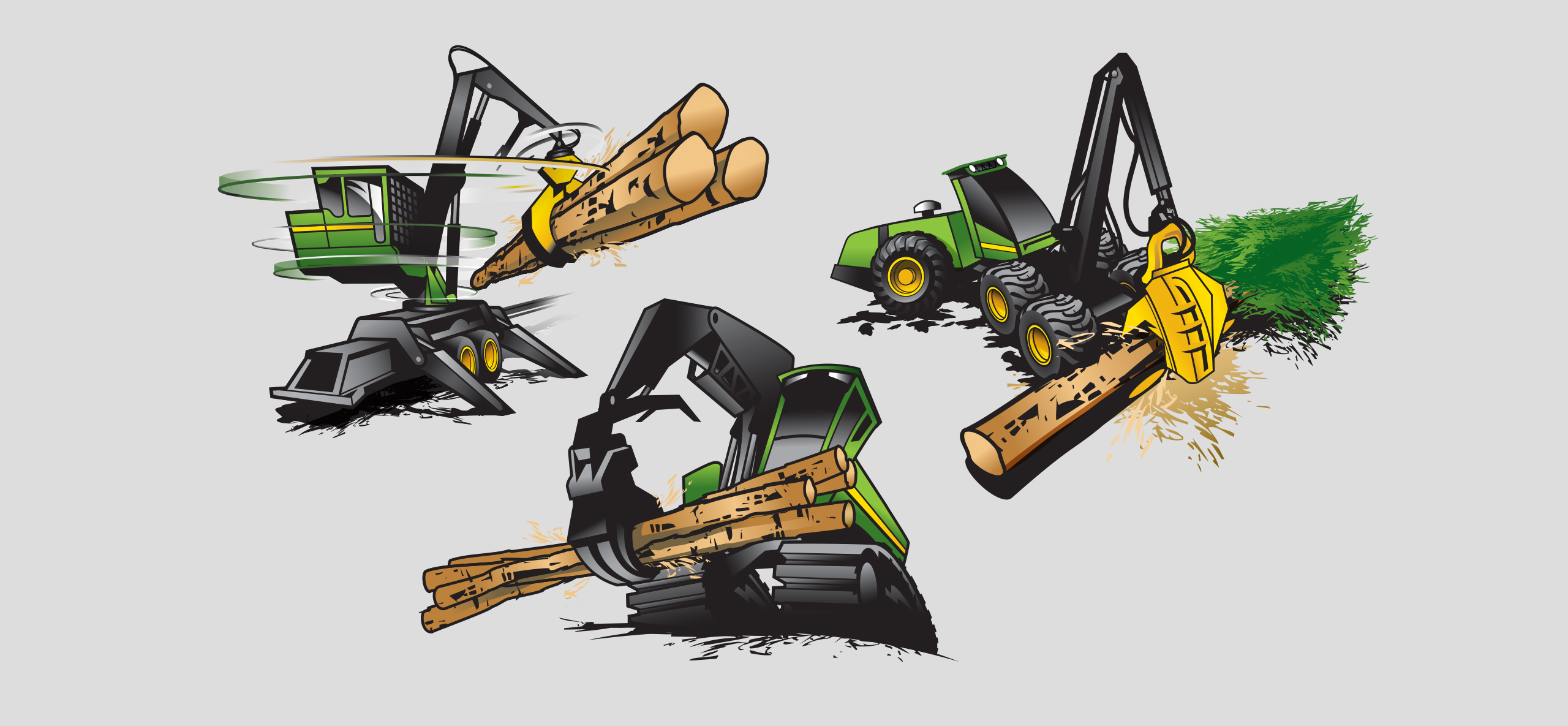John Deere Construction and Forestry illustration