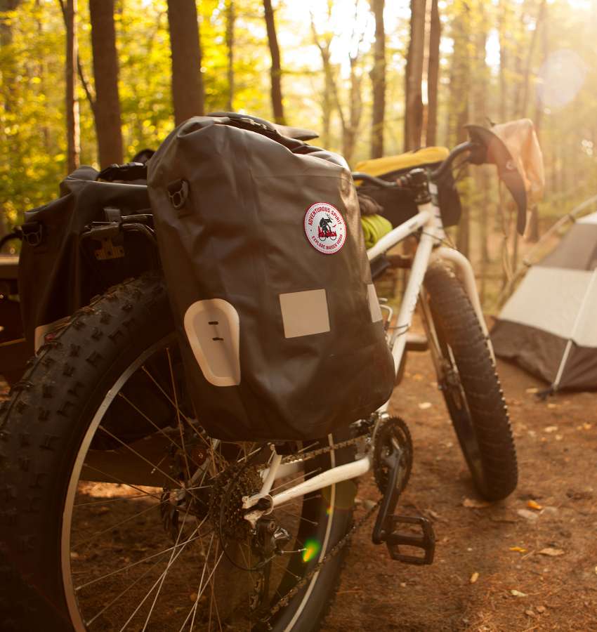 Bagger Vodka bike on trail