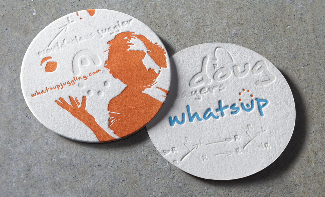 Whatsup logo and expression coasters